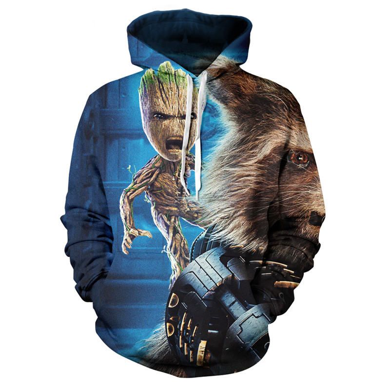 Guardians of The Galaxy Groot Men Hoodies Sweatshirts 3D Printed Funny  Hop Hoody Casual Streetwear Men Clothing Hooded