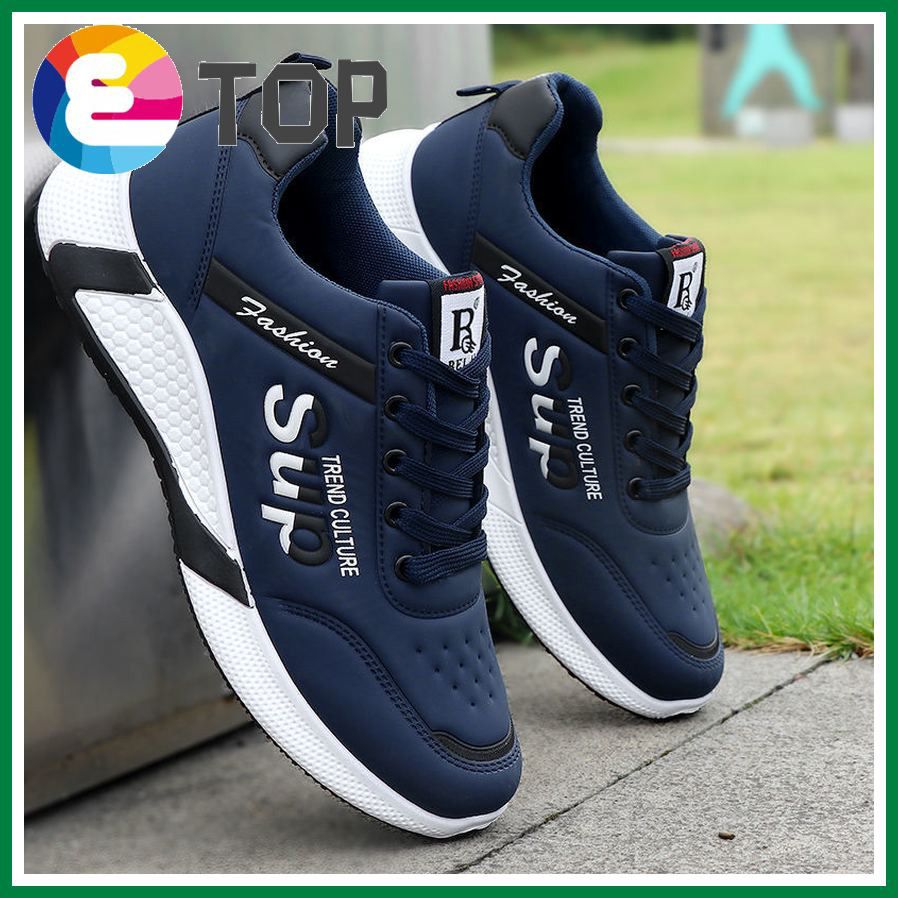 Desert Camel  【Ready Stock】 SUP Running Shoes For Men Deodorant Leather Shoes r Cushion Sneakers Outdoor Sport Sneakers Korean Casual Wild Fashion Shoes Kasut