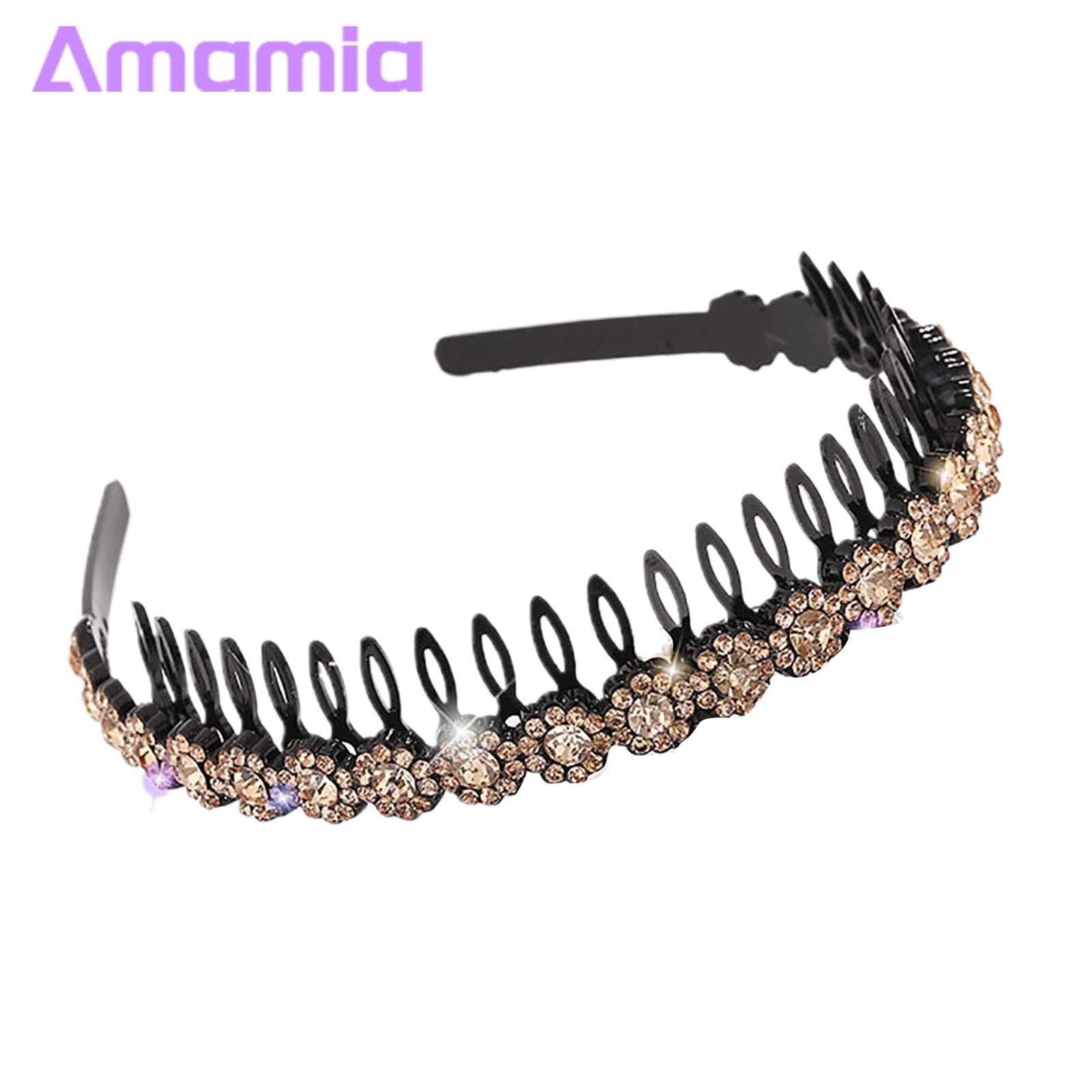 Hair Hoop Lovely Charming Rhinestones Flower Sweet Hair Hoop
