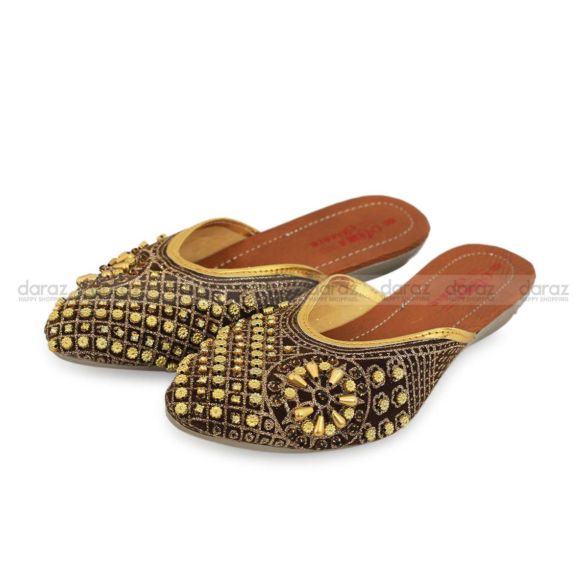 Stoned Karchupi Nagra Half Shoes For Women