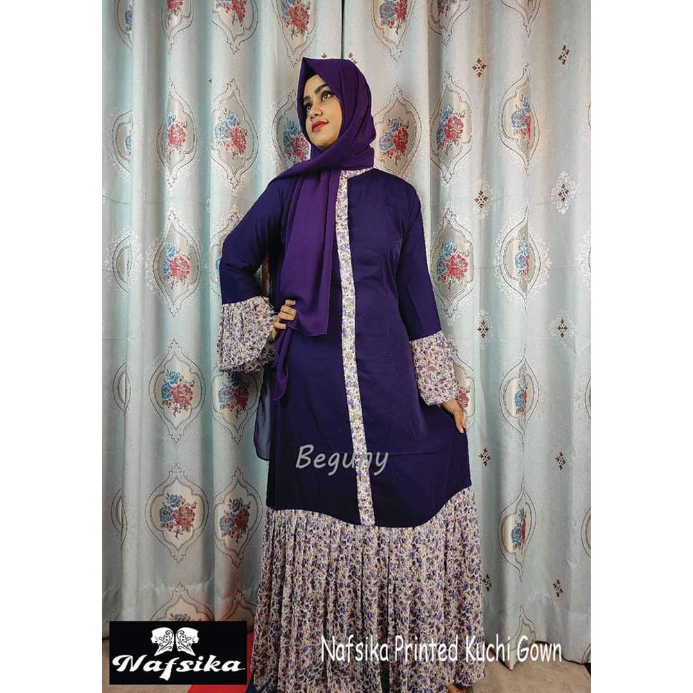 Nafsika Printed Kuchi Gown Abaya