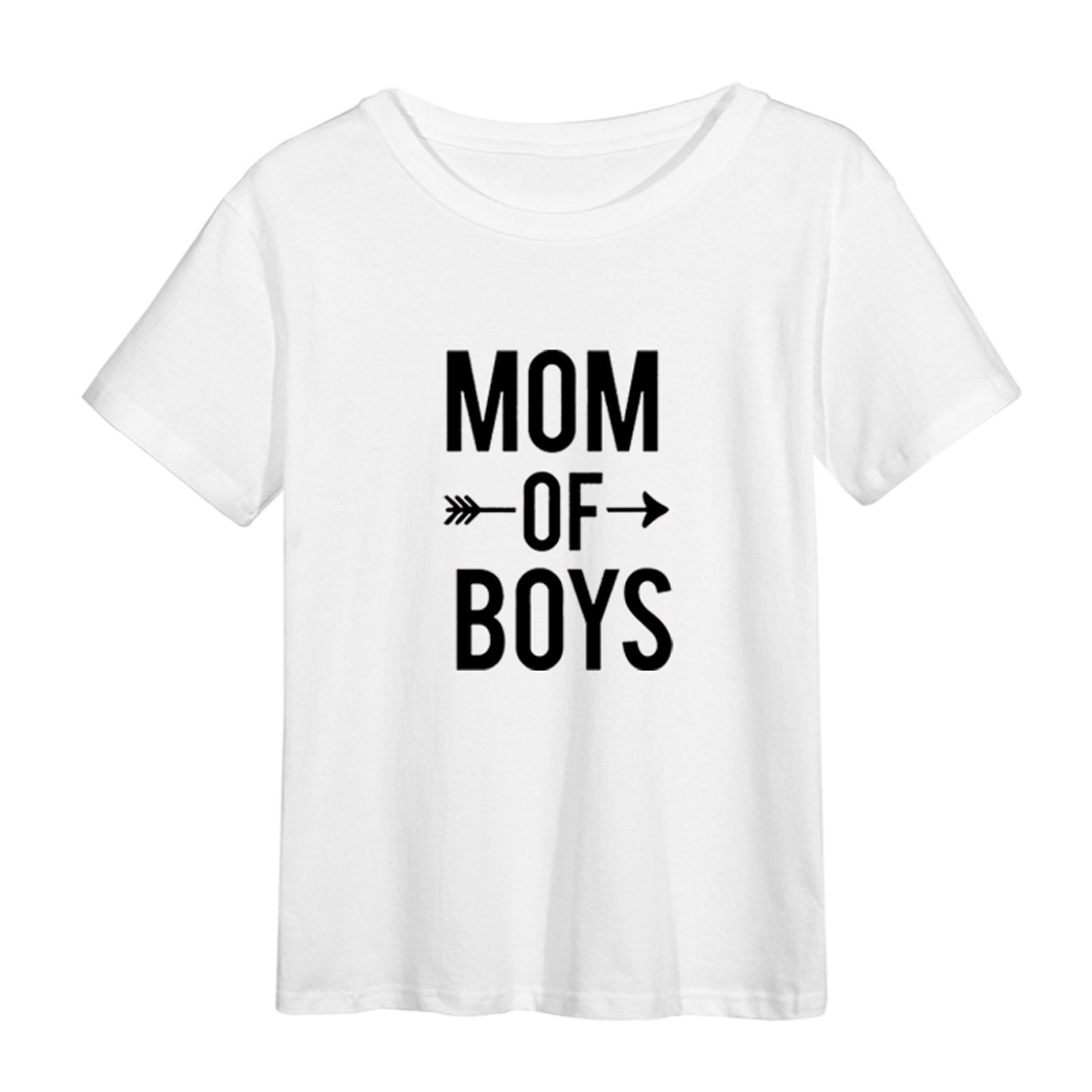 Women Pullover T-shirt Lightweight Loose Mom of Boys Pullover T-shirt