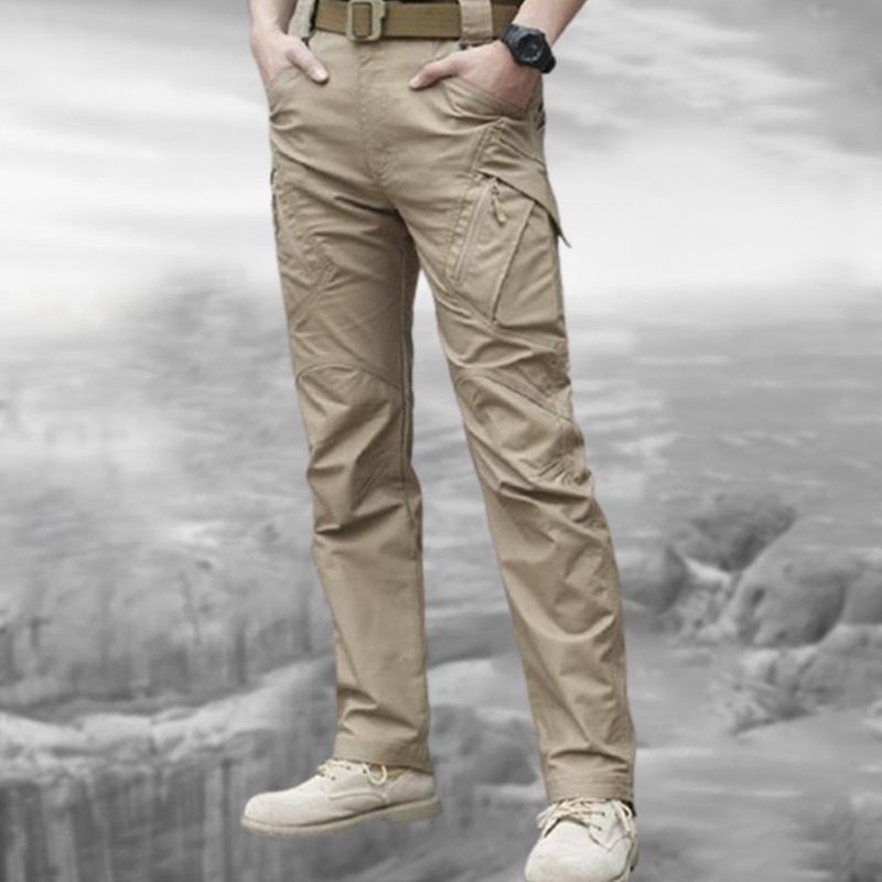 City  Casual Cargo Pants Elastic Outdoor  Trousers Men Slim Many Pockets Waterproof Wear Resistant Tactical Pants