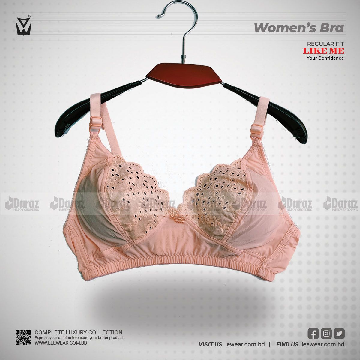 4-Pieces Indian LikeMe Brand Chicken fabrics Bra Likeme_10_04_06_01BR21133 _Qty04