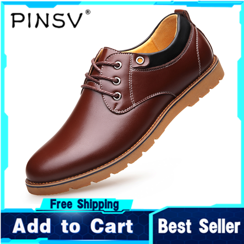 British Style Leather Shoes For Men Lace-up Cow Leather Shoes Men Casual Leather Shoes Formal Shoes For Wedding Office