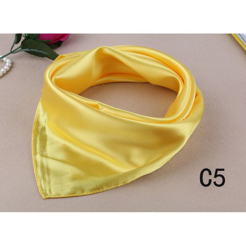 60cm Candy Colors Women Silk Scarf Fashion Silk Shawl Head Covering Ladies Professional Small Squares New Design Silk Scaves