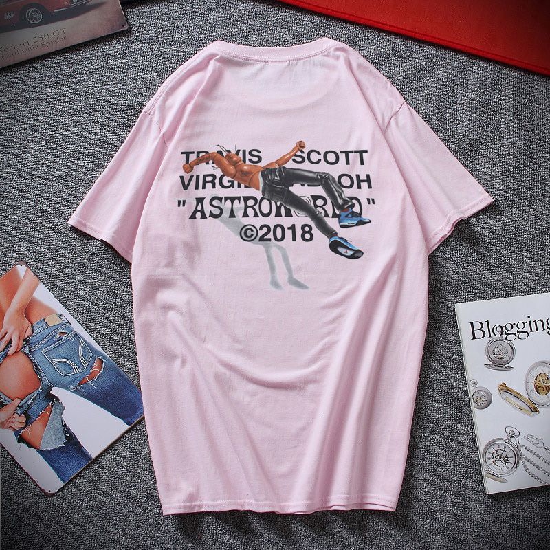 New Fashion  Hop T Shirt Men Women Travis Scotts ASTROWORLD Harajuku T-Shirts WISH YOU WERE HERE Letter Print Tees Tops