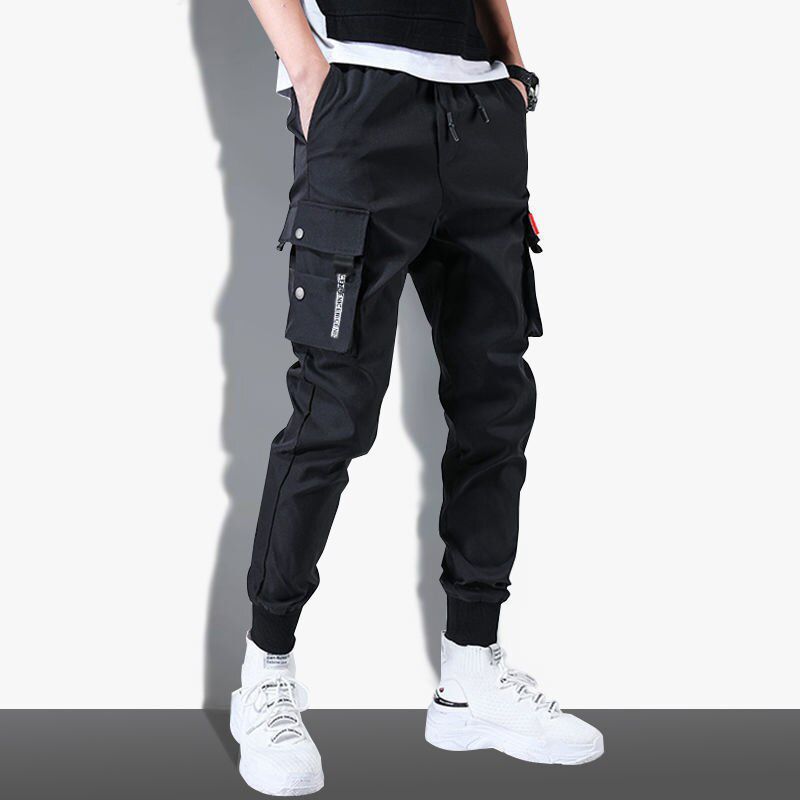 HOUZHOU Summer Cargo Pants Men Joggers Srts Pants for Men Black Trousers Male Plus Size Oversize Men Trousers Streetwear