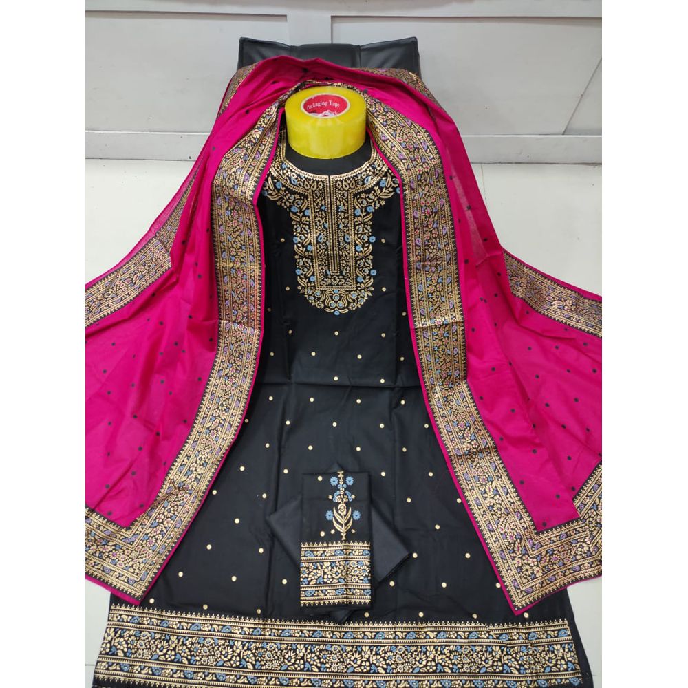 Unstitched Cotton Screen Printed Salwar Kameez for Women ( সুতি ৩ পিস) By Horizontal Fashion