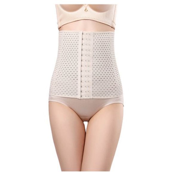 Women Waist Cinchers Ladies Corset Shaper Band  Body Building Front Buckle Three Breasted DropsSupport