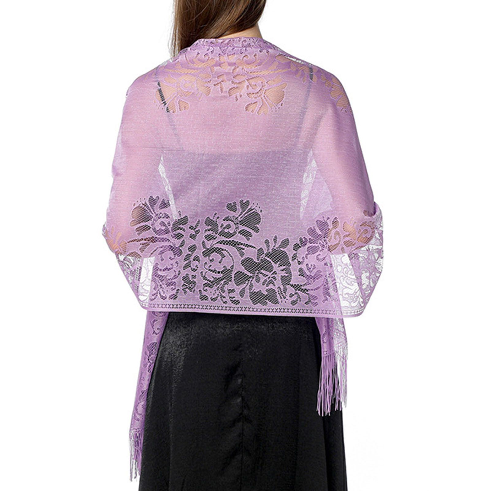 Bridesmaid Shawl Soft Crochet Flower Women Shawl