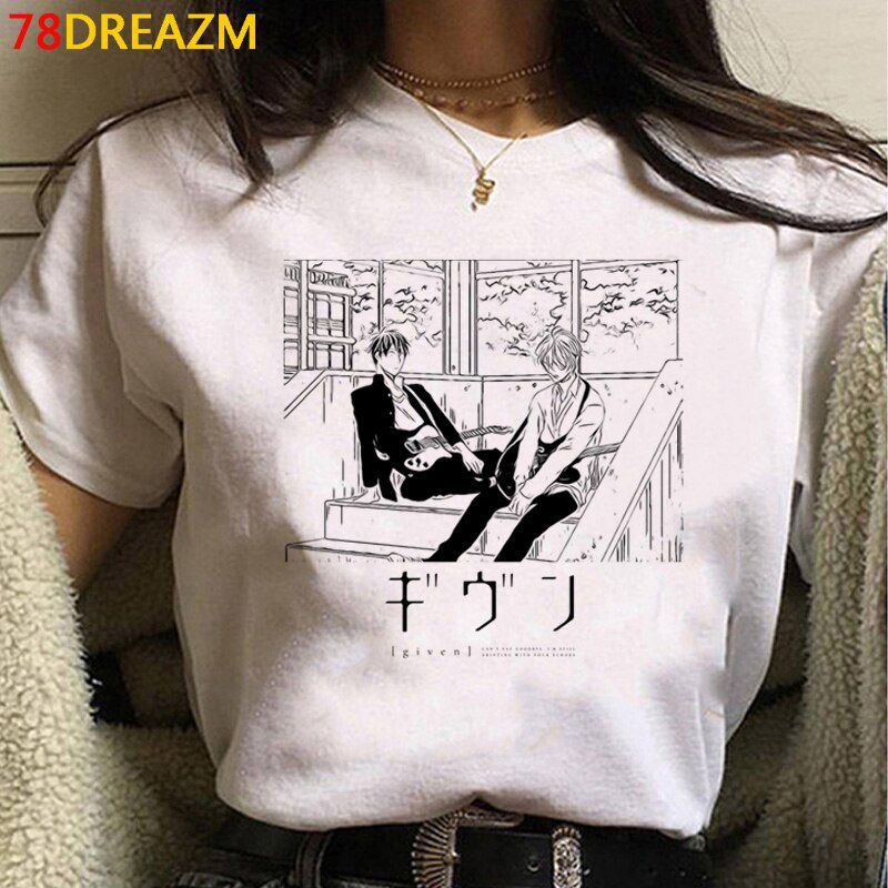 Given T Shirt Men Anime Sleeve Yaoi Bl Given Given Yaoi Japanese Manga T-shirt Cartoon Mafuyu Graphic Tees Summer Tops male