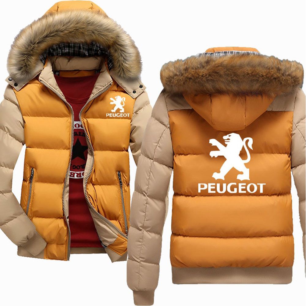 Winter fleece Thicken Warm coats Peugeot Car Logo Printing cotton Wool Hoody Men‘s Hoodies Men’s Hoodies Zipper Jacket