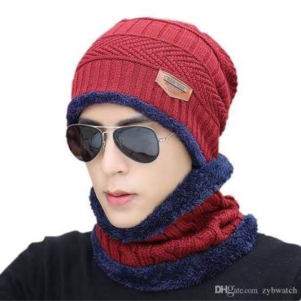 Neck Warmer Winter Hat Knit Cap Scarf Cap Winter Hats-teenagers For Men and Women