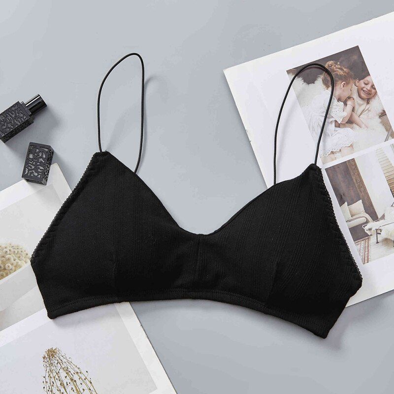 Section Padded Bra Push Up Women Fashion Solid Color Bras Thin Lingerie Wireless Comfortable Sleep Bralette Sporty Bras