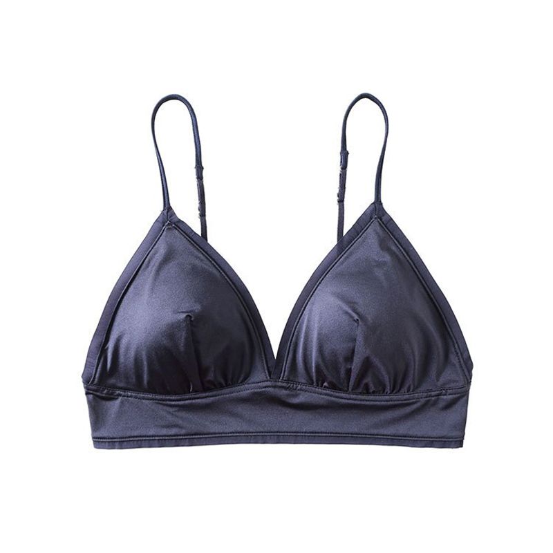 Wriufred Ultra-thin Smooth Underwear Women Wire Free Comfortable Bralette Triangle Cup Bra Breathable Bras for Sleepwear