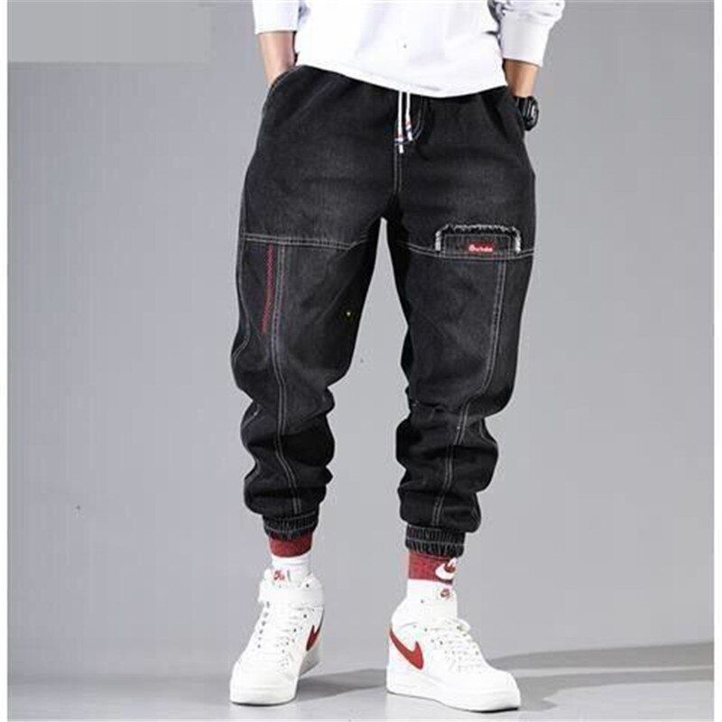 Streetwear Hip Hop Cargo Pants Men's jeans Cargo Pants Elastic Harun pants Joggers Pants Autumn and Winter