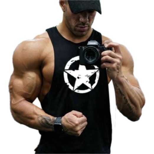 Gym-T-Shirt Sleeve-less Workout Tank-Top