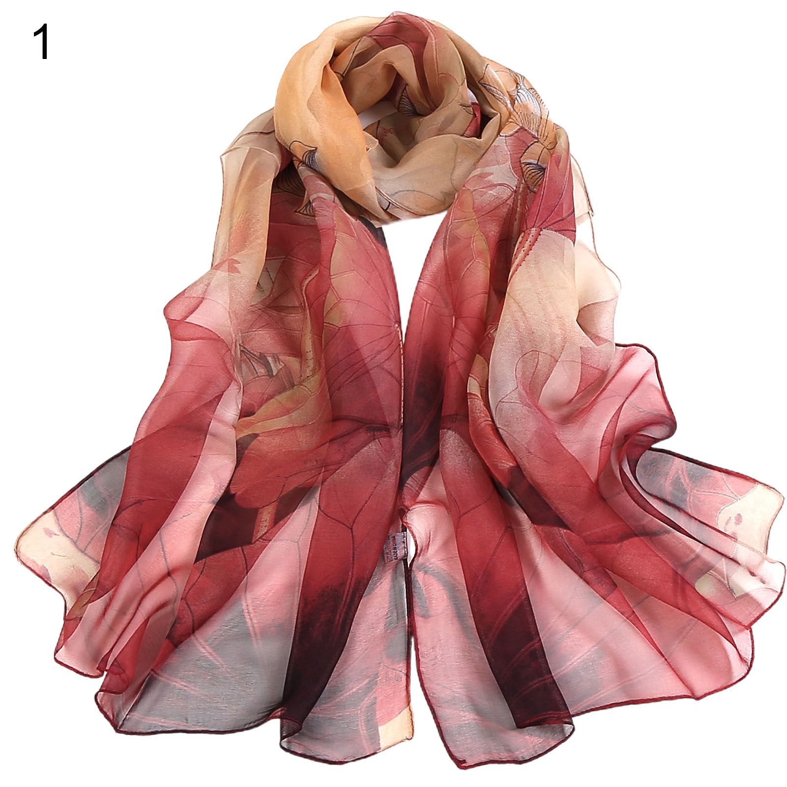 Sunnyheart Lady Scarf Floral Printing Sunscreen All Match Women Shawls For Women Lady
