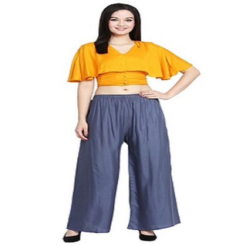 Women Plain Cotton Plaazzo