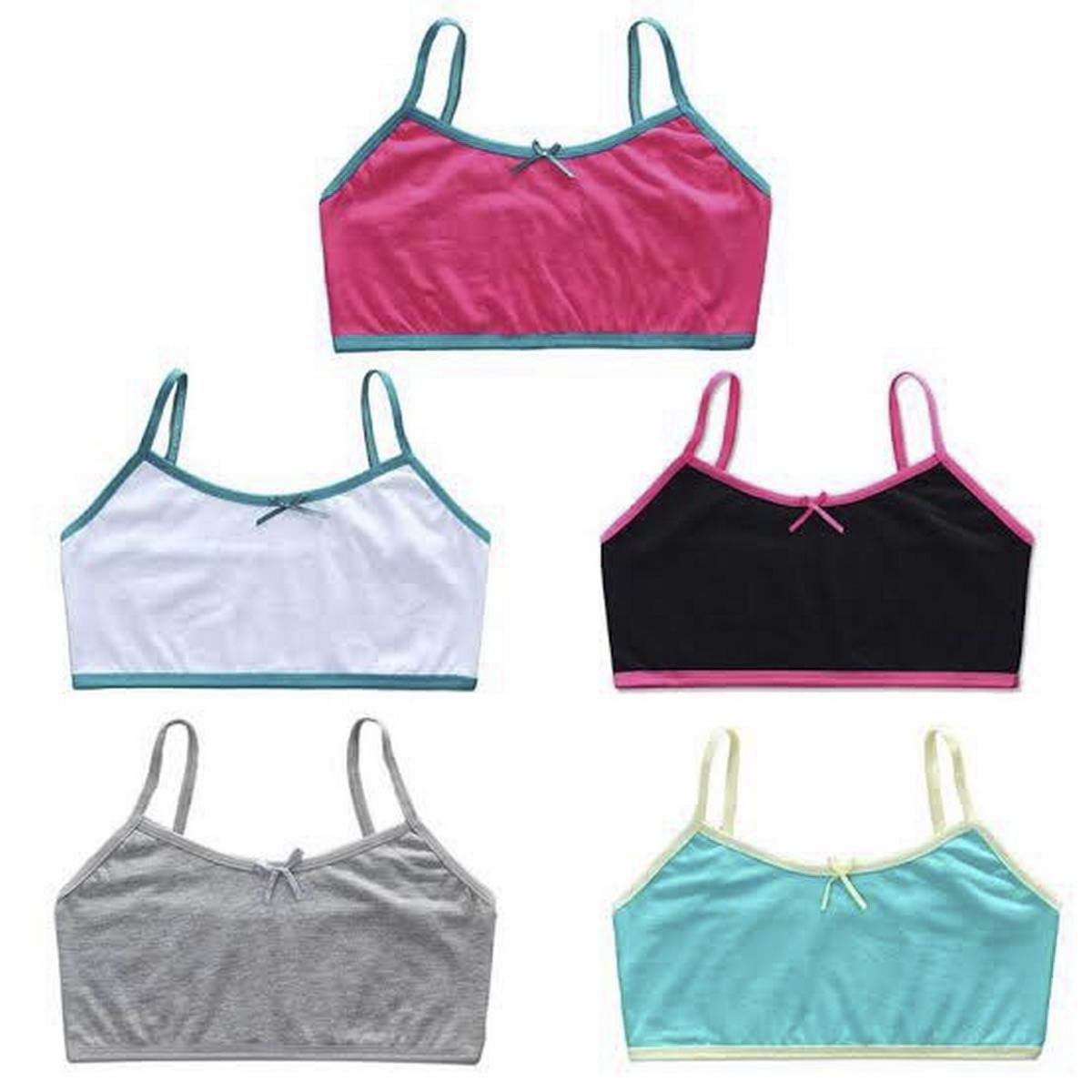 5pcs/lot Children Girl Bra 8-16 Years Cotton Teens Teenage Underwear Summer Kids Vest Semis