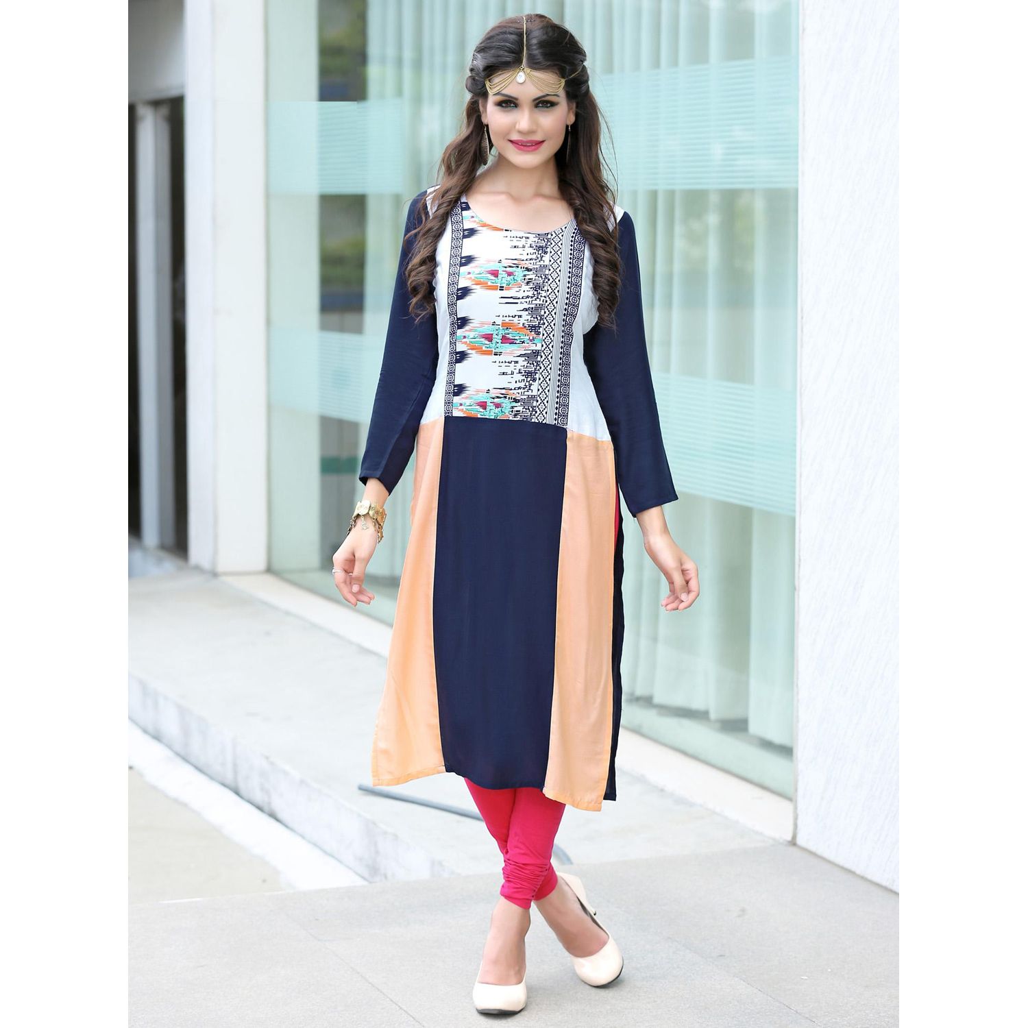 Multi-Color Rayon Kurti for Women