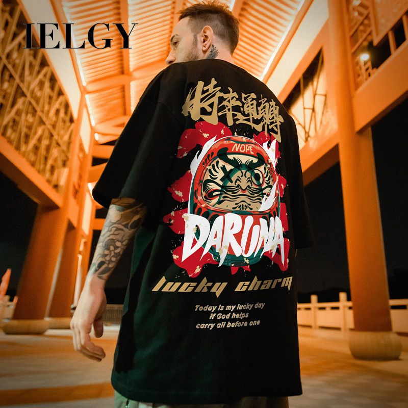 IELGY Short-sleeved men's T-shirt loose trend half-sleeved clothes
