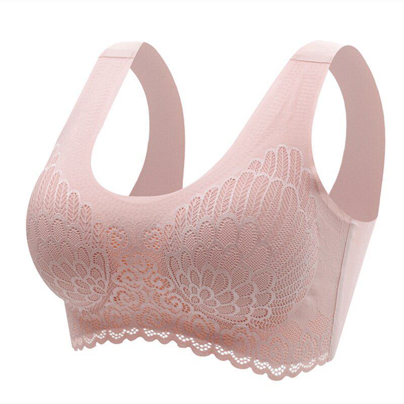 Seamless Bras For Women Latex 4.0 Push Up Underwear Women Bra Gathers Shock-Proof Pad Bralette Lace Brassiere Female Intimates