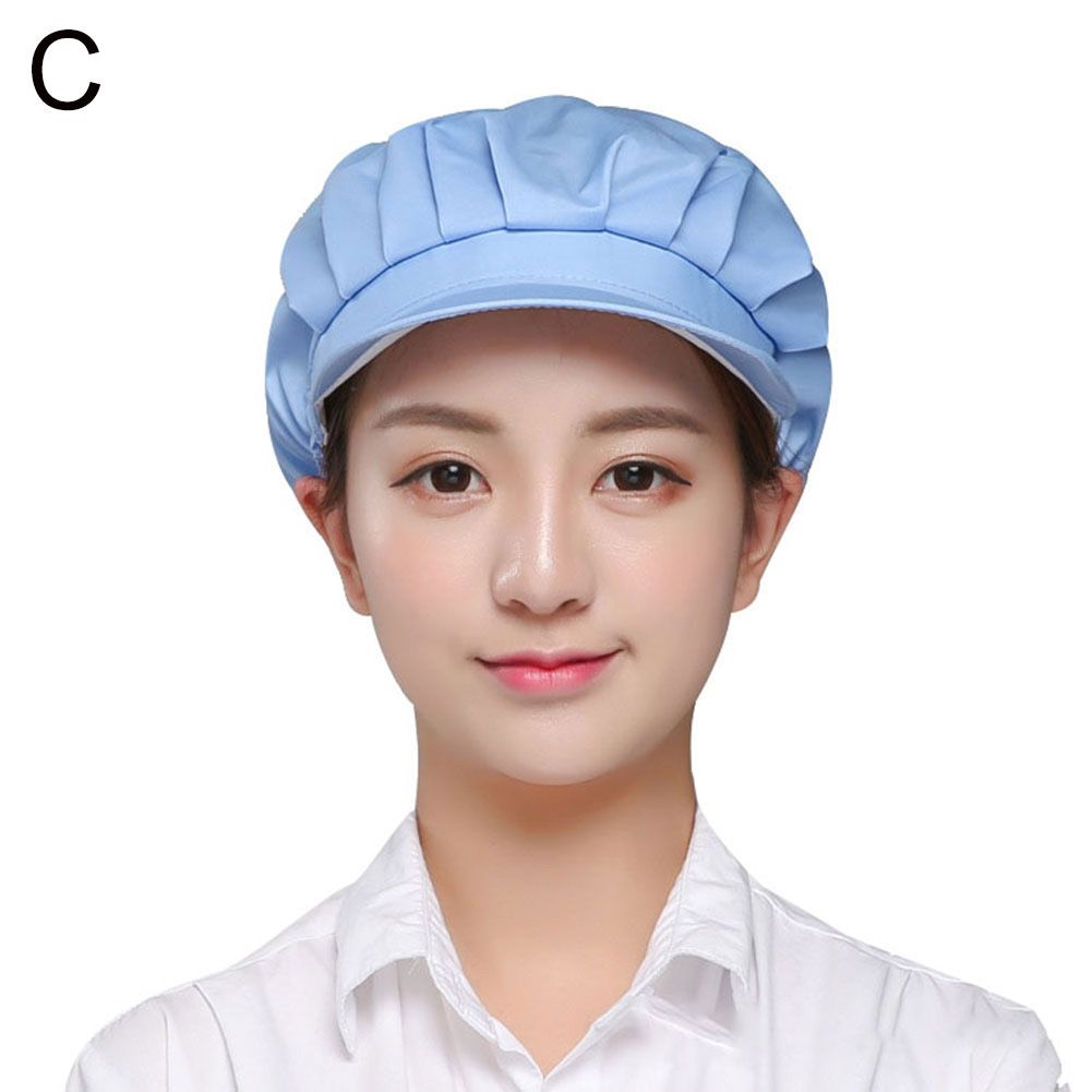 Unisex Dustproof Breathable Elastic Kitchen Chef Hat Cleaner Factory Work Cap