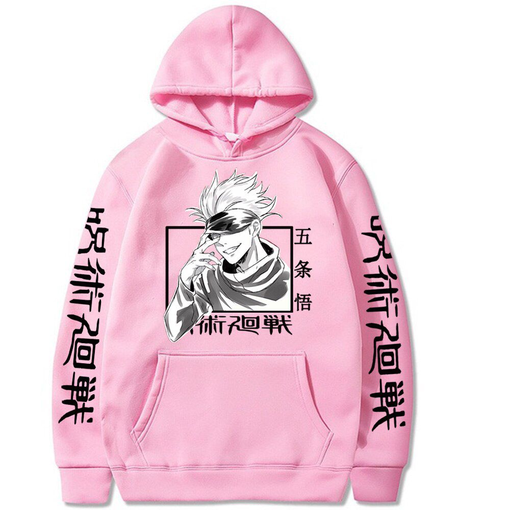 Japan Anime Jujutsu Kaisen Gojo Satoru Hoodies Sweatshirt Casual Anime Pullovers Tops Loose Long Sleeve Autumn Man Cloth hoodies