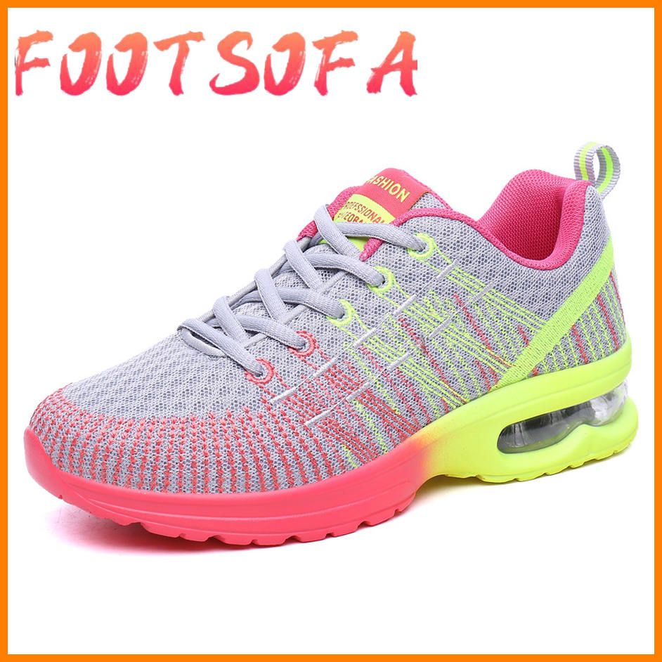 Women Sneakers Air Sole Athletic Running Shoes Lace-up Jogging Shoes Leisure Outdoor Sneakers zapatillas de deporte