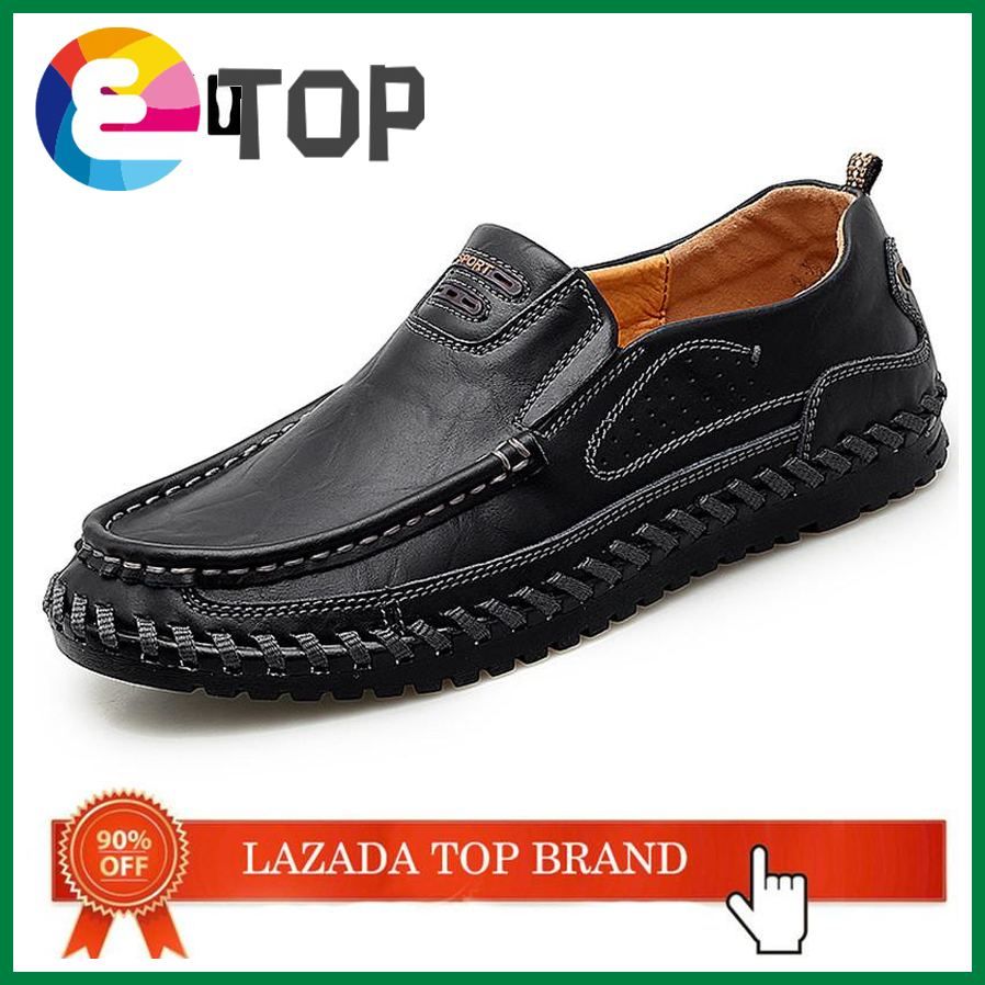 Men'S Casual Shoes Business Shoes High-Quality Hand-Stitched Men'S Shoes Classic Comfortable Men Casual Shoes Loafers Men Shoes Quality Split Leather Shoes Men Flats  Moccasins Shoes Plus Size 39-48