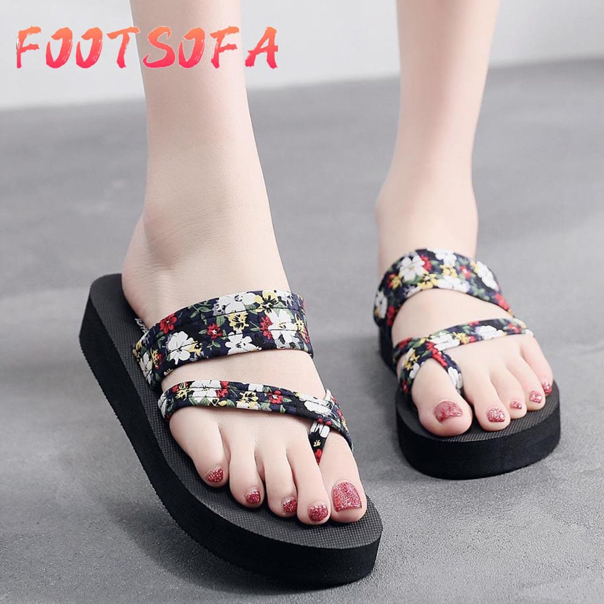 Summer Women Sandals Non-Slip Flip Flops Sandals Flat Beach Slippers Shoes Beige,Green 35-40