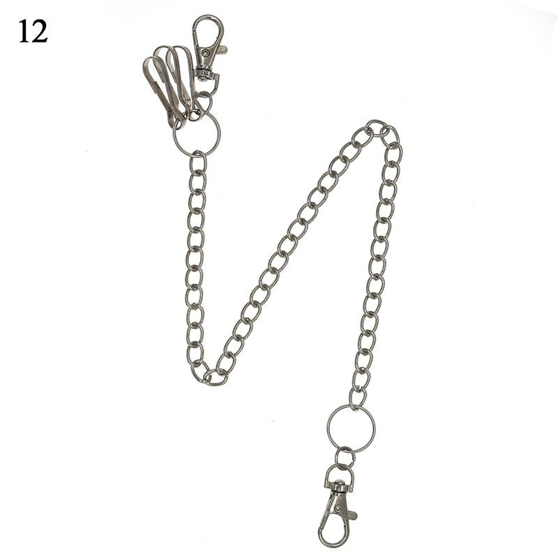 Key Chain Punk Chain Pants Waist Anti-lost Fashion Silver Jewelry Rock Punk Hook Trousers Pant Hip Hop Accessories