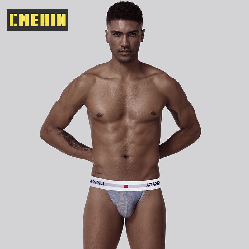 CMENIN Fashion  Solid Cotton  Men Underwear thongs Mens Jockstrap  Thongs And G strings CMENIN Fashion Soft Letter Innerwear AD46
