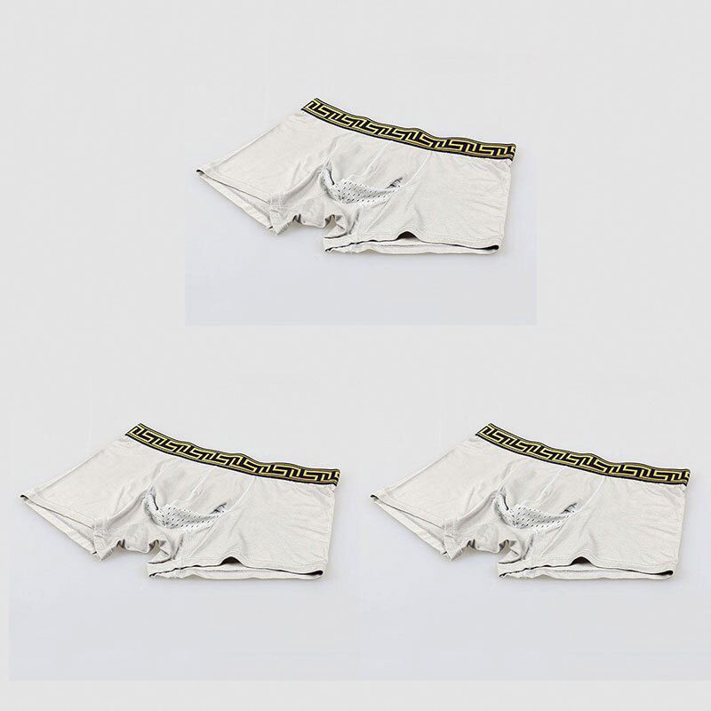 3pcs/Bag men men's hollow out separates scrotum Modal cotton male mens boxer shorts cuecas sexy underpants