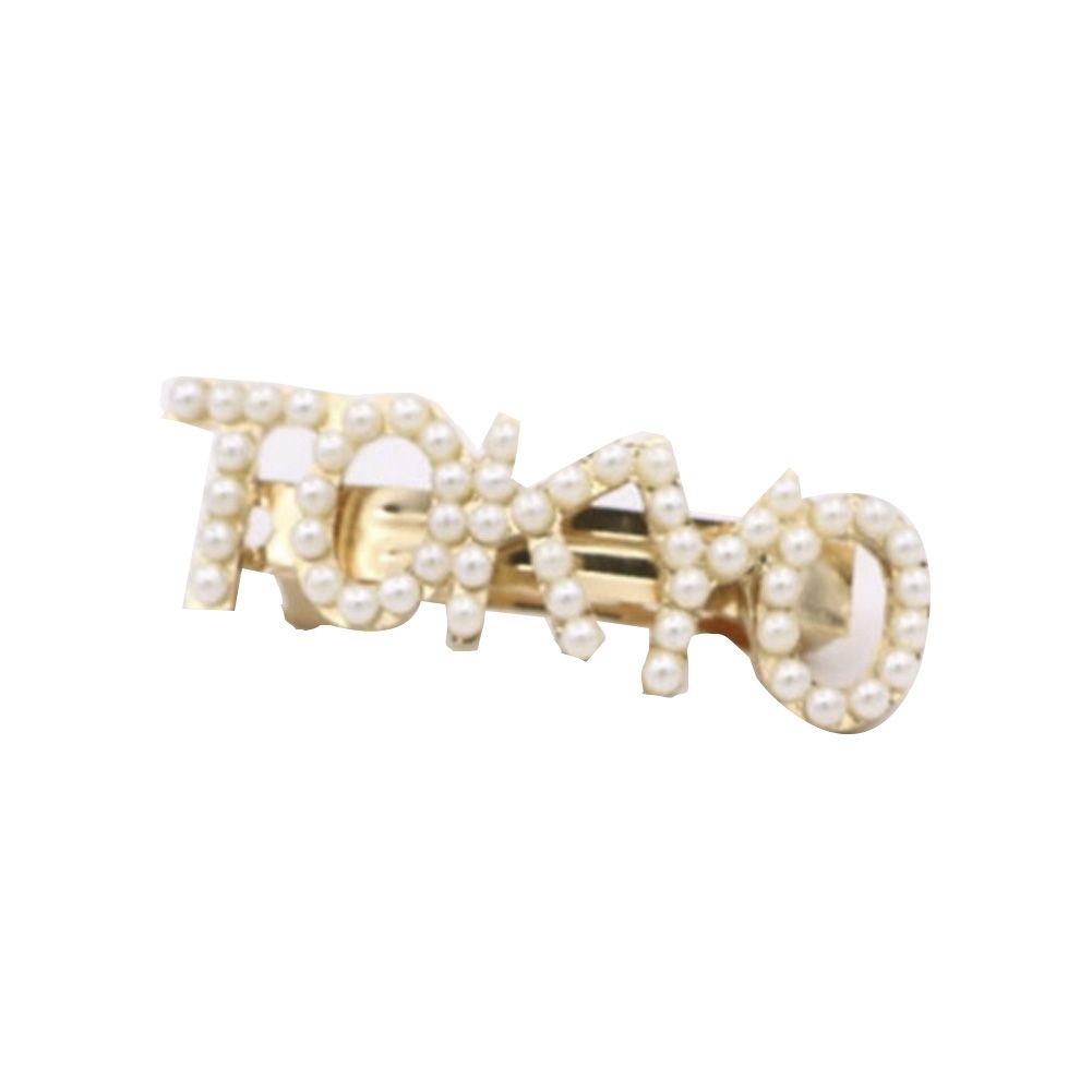 Famous Cities Letters Faux Pearl Hairpin Hair Clip Retro Women Barrette Headwear