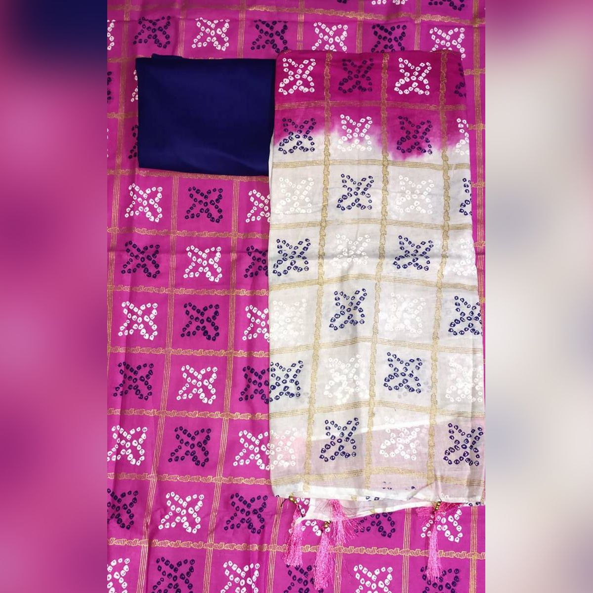 New Gorgeous Unstitched Cotton Three Piece For Women