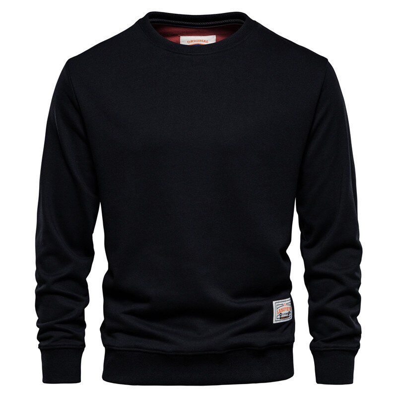AIOPESON Streetwear Cotton Men's Sweatshirt Casual Solid Color Long Sleeve Spring Sweatshirt Men Quality Classic Mens Clothes