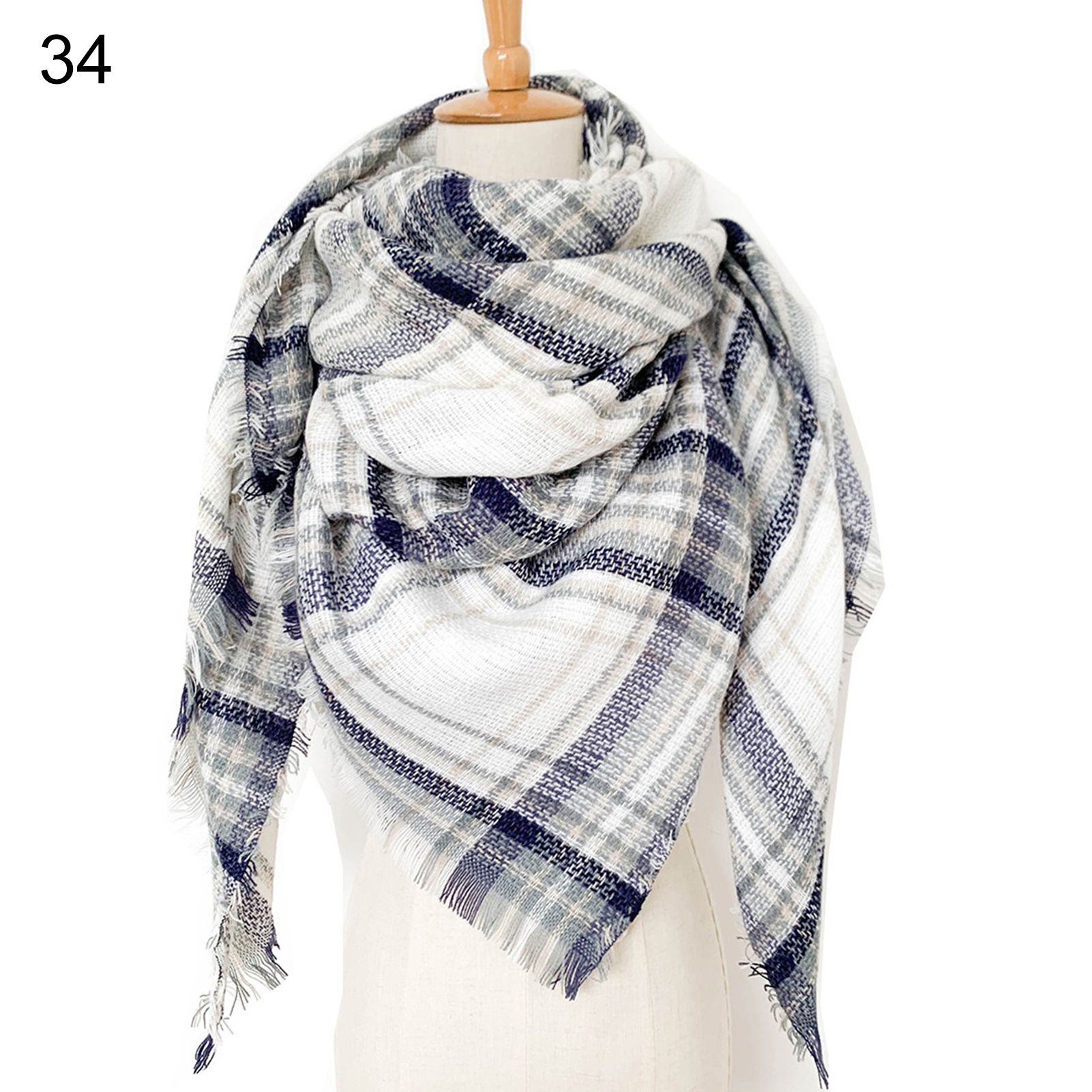 Women Scarf Tear Resistant Extra Long Patchwork Winter Scarf