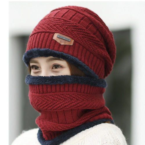 Neck warmer winter hat knit cap scarf cap Winter - Cap For Men