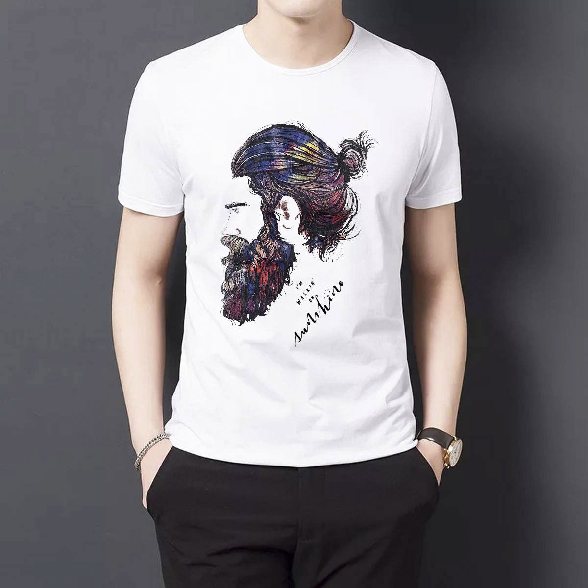 LALON Casual Half Sleeve T-Shirt For Men's
