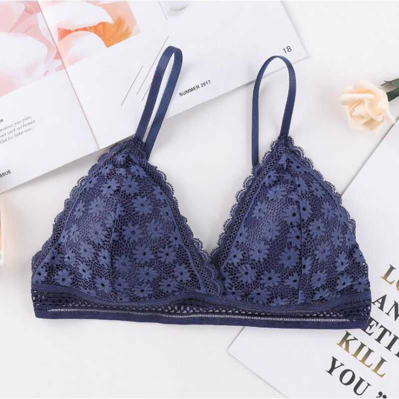 Fashion French thin Cup Wireless push up Bra New  Deep V Lace Underwear Women's Bra  Lingeries bralette underwear