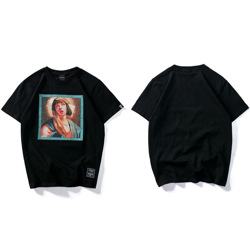 Mary Men's T-Shirts 2020 Funny Printed Short Sleeve Tshirts Summer  Hop Casual Cotton Tops Tees Streetwear