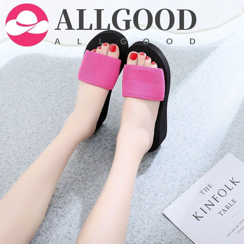 Comemore High Heels Slides Casual Female Platform Sandals Flip Flops Home Women Summer Shoes Wedges New  Women's Slippers 34