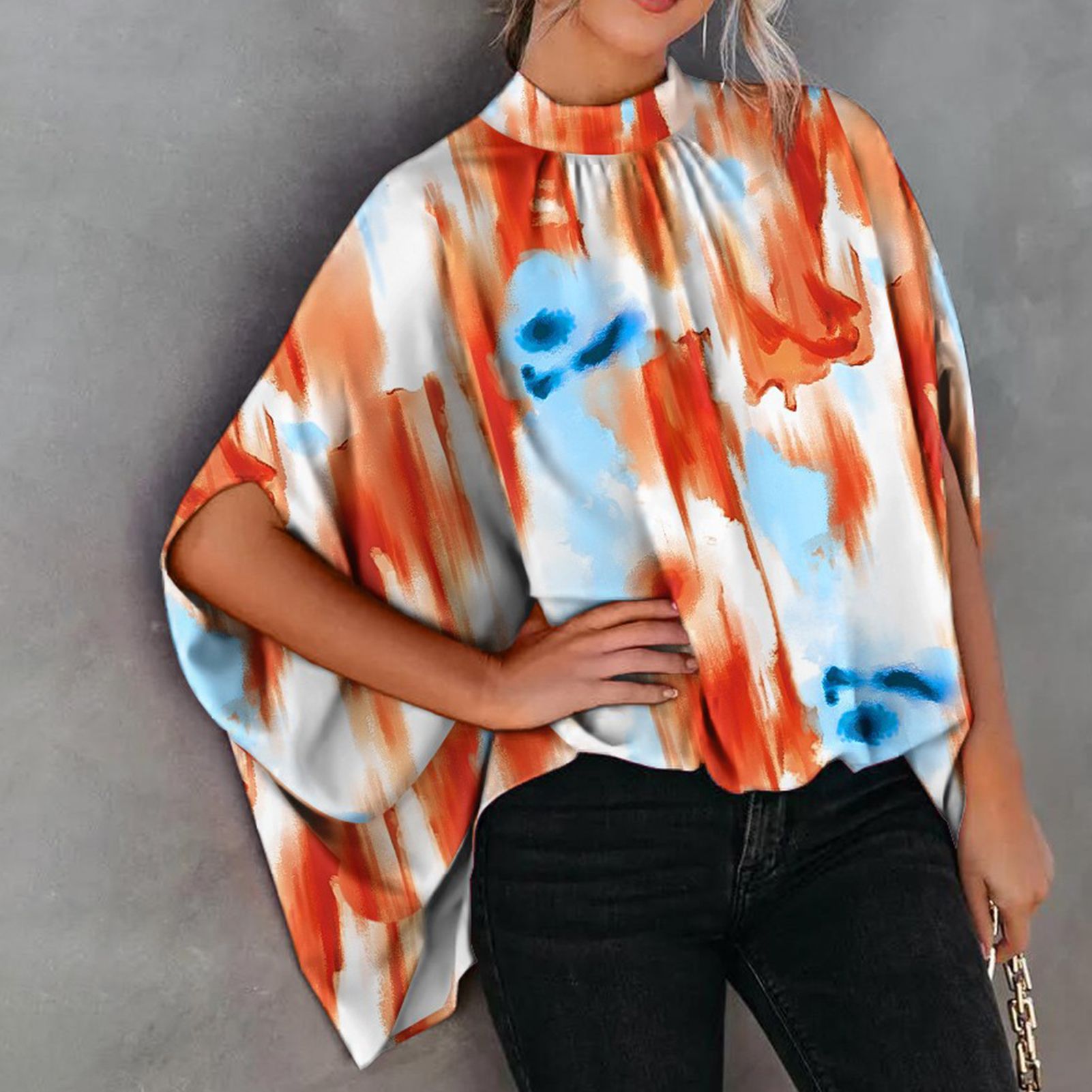Amamia Blouse Top Printing Butterfly Print Blouse
