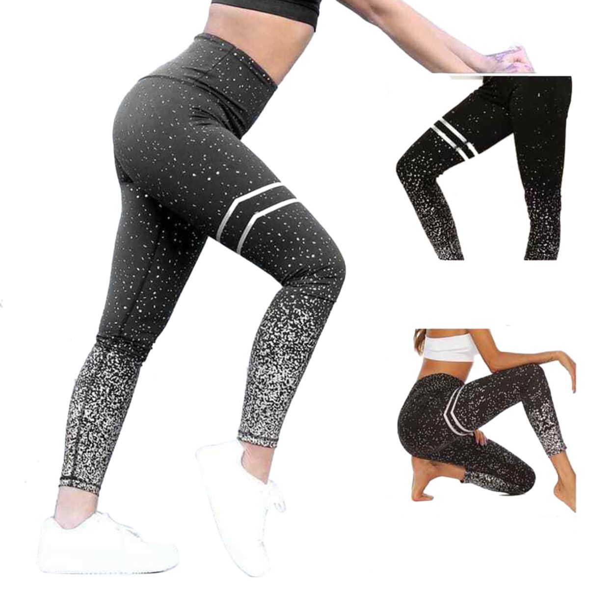 New Yoga Leggings Running Gym Sports Pants Women Tummy Control High Waist Fitness Pants