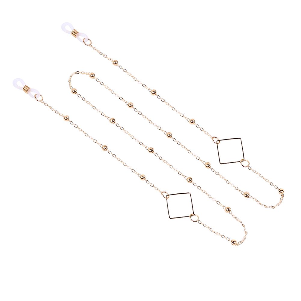 Yfashion Women Sunglasses Chain ple Square Hanging Neck Non-slip lasses Eyeglass Cord
