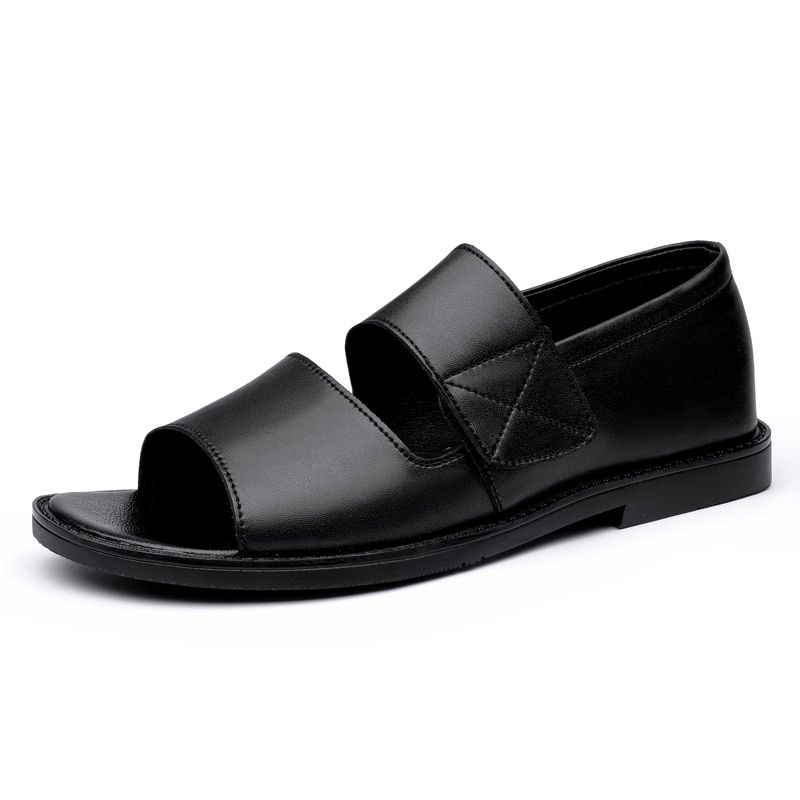 UYOYU 2021 New Big Size 45  Leather Cowhide Men Sandals Summer Quality Beach Slippers Casual Sneakers Outdoor Beach Shoes