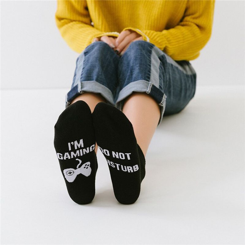 Unisex Novelty Socks Dobby is Free Funny Soft Cotton Casual Print Letter Socks for Women